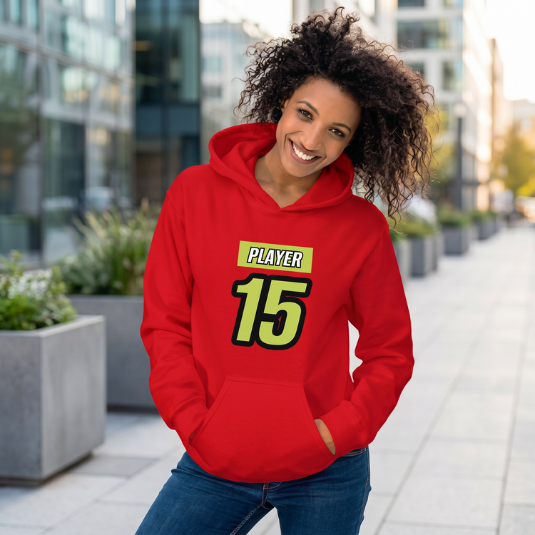 Grafik Damen Hoodie von BUYATHOME24, bedruckbarer Baumwoll-Kapuzenpullover in S-5XL, mit modernem Design und weichem Material.