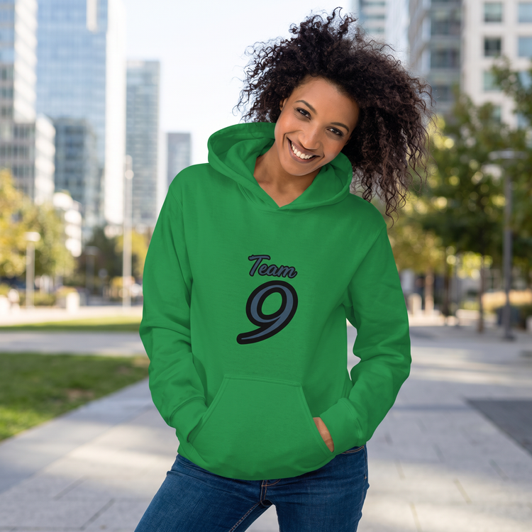 Grauer Damen-Hoodie mit Grafik-Design, Baumwolle, in S bis 5XL, bequemes Kapuzenpullover von BUYATHOME24