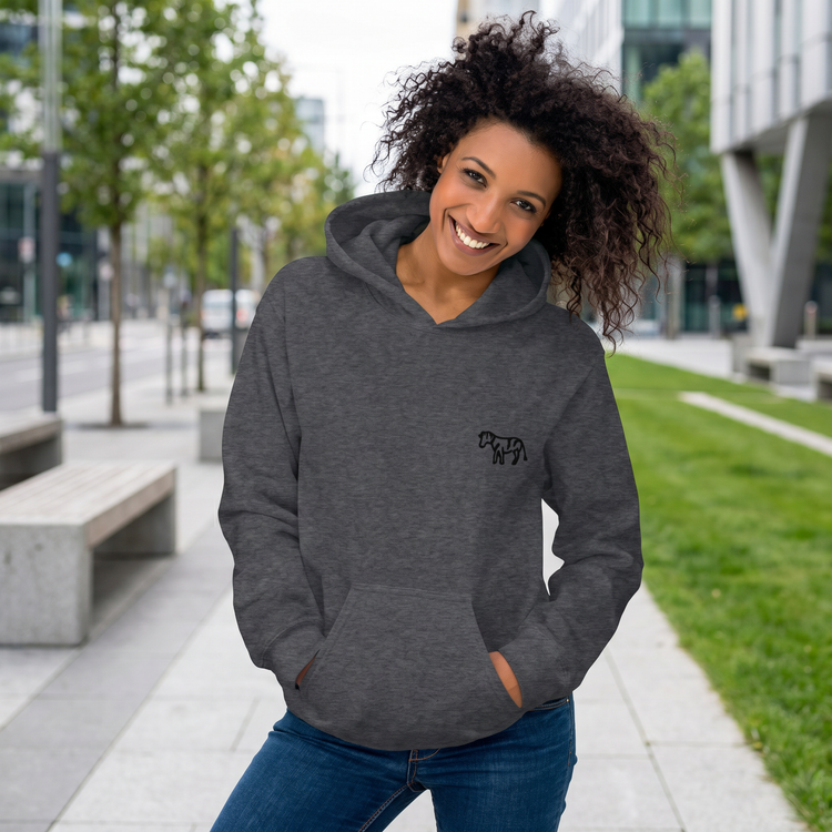 Zebra Grafik Unisex Hoodie von BUYATHOME24, Baumwollmix, Kapuzenpullover, in S bis 5XL, mit Zebra-Design auf der Vorderseite