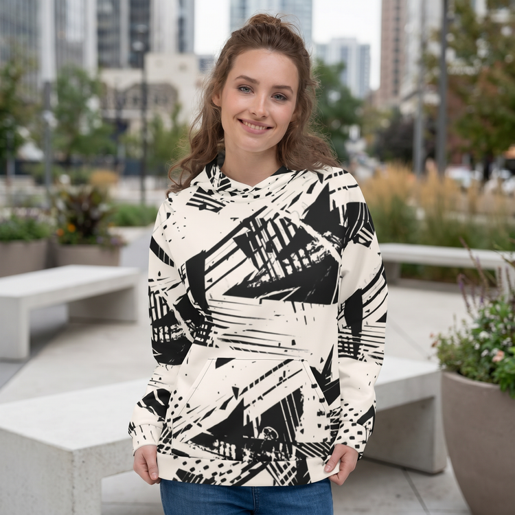 Damen Hoodie mit Rückenprint in XS-3XL, bequemer Kapuzenpullover von BUYATHOME24, weiches Material, sportliches Design