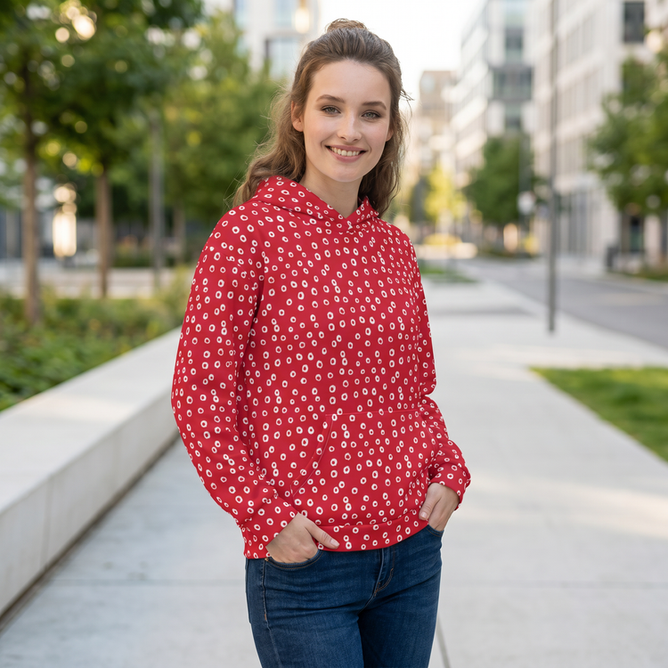 Damen Hoodie mit Rückenprint, kuscheliger Kapuzenpullover in XS-3XL, bequeme Passform, lässiger Style, von BUYATHOME24