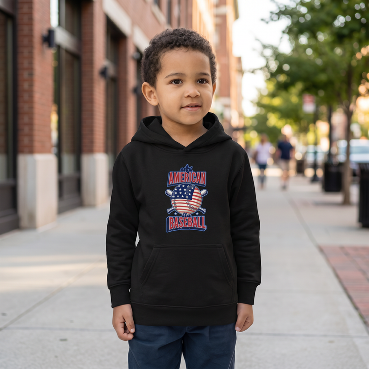 Jungen Hoodie mit American Baseball Design, grafischer Kapuzenpullover für Kinder 4-12 Jahre, bequemer Style von BUYATHOME24