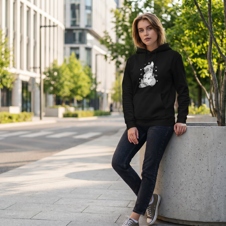 Grafik Mädchen Hoodie aus Baumwolle für Kinder, Kapuzenpullover mit Tierdruck, geeignet für Mädchen von 4 bis 12 Jahren