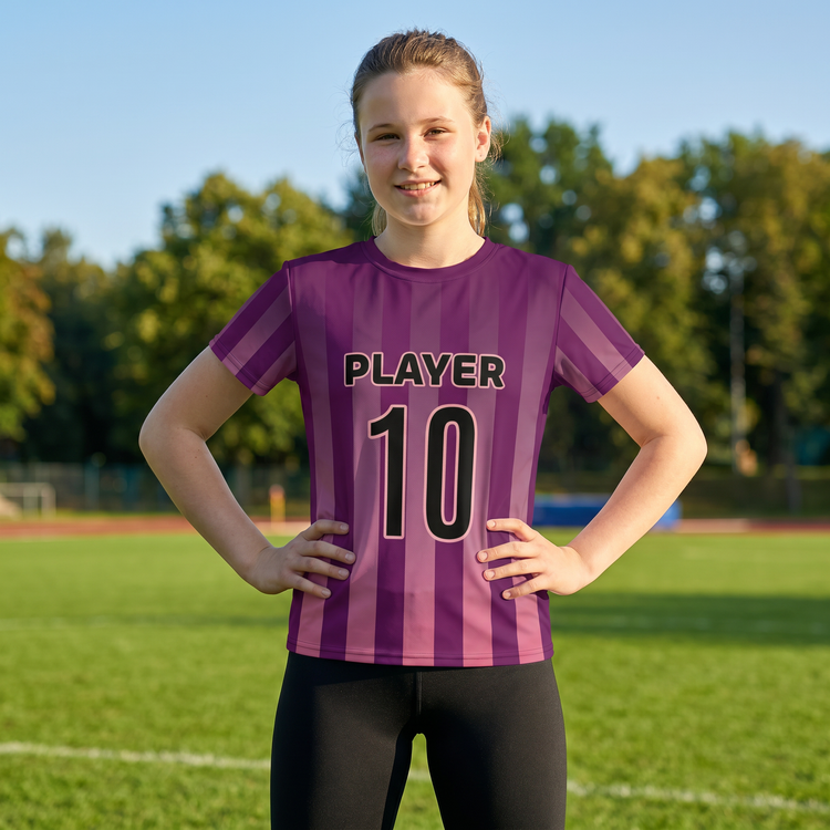 Unisex Kinder-Sportshirt, atmungsaktives Fußball-Trikot in 134-170 cm, bequem und ideal für aktive Kinder, in sportlichem Design