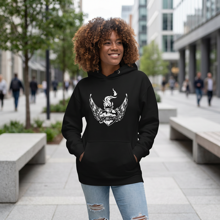 Unisex Grafik Kapuzenpullover aus Baumwolle in S bis 3XL, mit buntem Design, bequem und modern, von BUYATHOME24.
