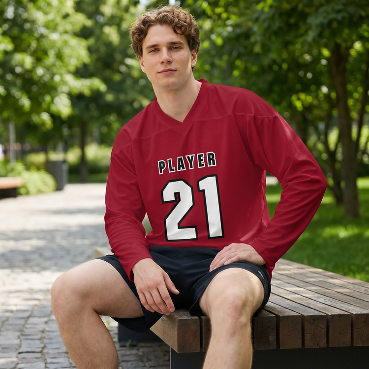 Unisex Hockey Shirt von BUYATHOME24, atmungsaktives Trainingsshirt mit UPF50+, 2XS-6XL, sportlich, leicht und komfortabel.