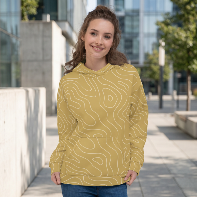 Damen Hoodie mit Rückenprint in XS-3XL, bequemer Kapuzenpullover von BUYATHOME24, zeigt den Rücken mit kreativem Druck.