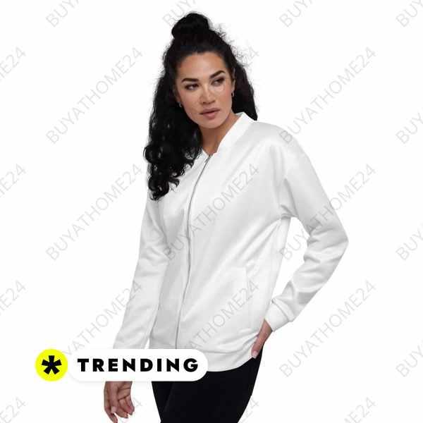 Unisex Bomberjacke aus Polyester in XS-3XL, schnelltrocknend, Damen-Design, braun mit Reißverschluss und elastischen Bündchen