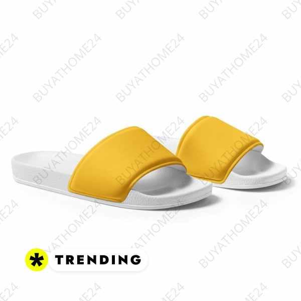 Damen Badeschuhe aus Kunstleder mit PU-Sohle, Größe 36-44, im Bild der BUYATHOME24 Badeschlappen
