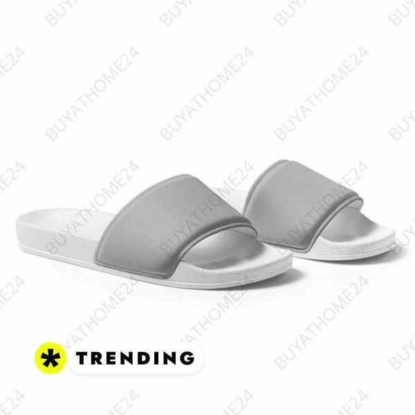 Damen Badeschlappen aus Kunstleder mit PU-Sohle, Größe 36-44, bequeme Sommer-Schlappen von BUYATHOME24