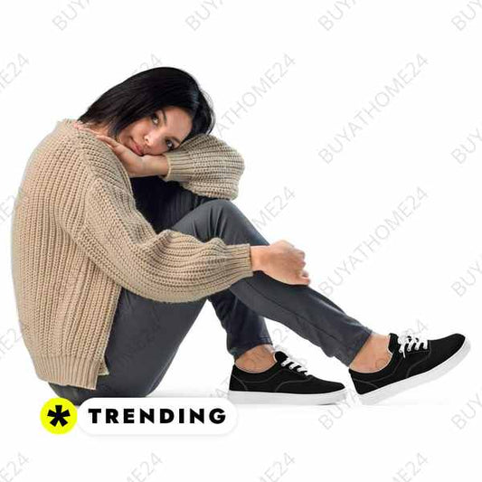 ▻ Damenschuhe I Mädchen & Damen Canvas Schuhe 35 - 44 BUYATHOME24®