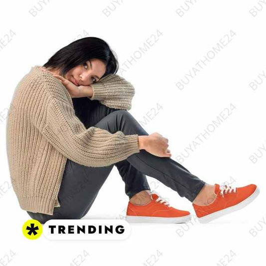 ▻ Damenschuhe I Mädchen & Damen Canvas Schuhe 35 - 44 BUYATHOME24®