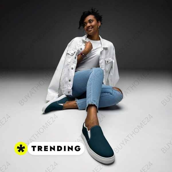 Damen-Canvas-Slipper von BUYATHOME24, atmungsaktive Schuhe mit leichter EVA-Sohle, in Größe 35-44, bequemes Design