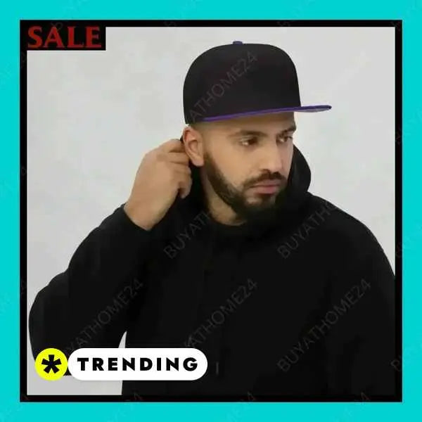 • Hip-Hop Rapper Cap I Herren & Damen Snapback Cap 55 cm - 60 cm - BUYATHOME24