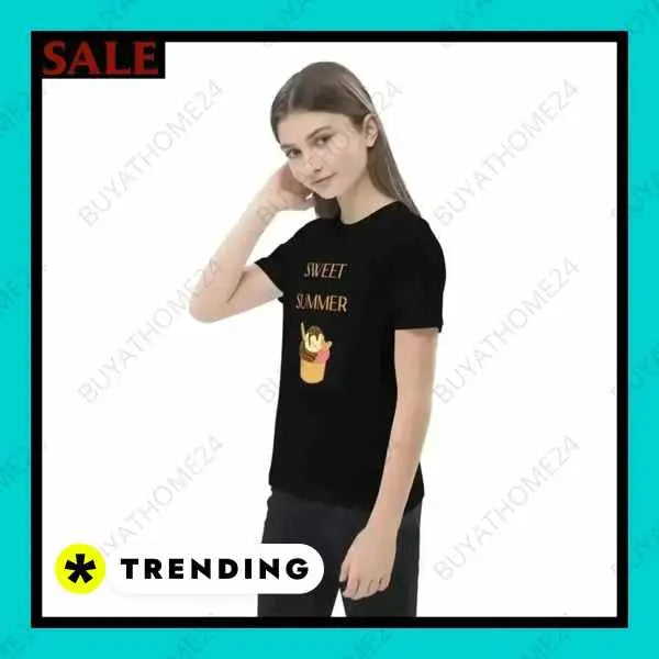 • Rundhalsshirts I Kurzarm Kinder T-Shirt 3-14 Jahre - BUYATHOME24