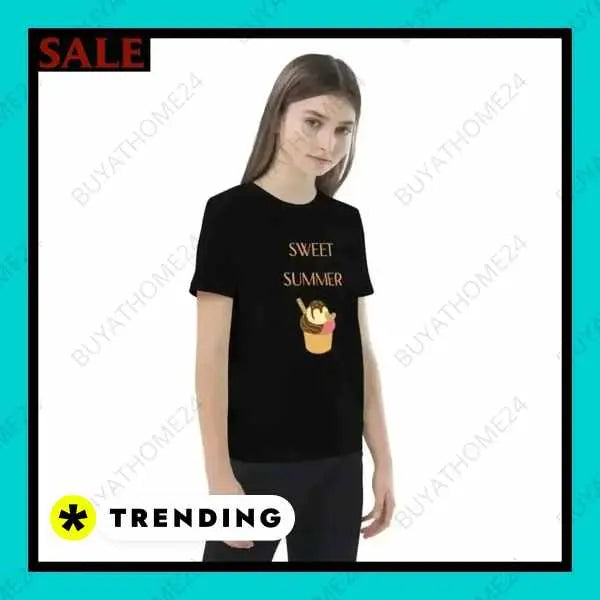 • Rundhalsshirts I Kurzarm Kinder T-Shirt 3-14 Jahre - BUYATHOME24