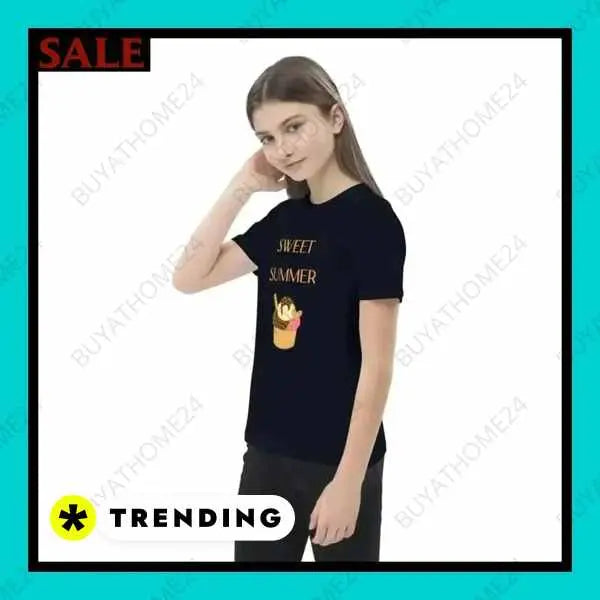 • Rundhalsshirts I Kurzarm Kinder T-Shirt 3-14 Jahre - BUYATHOME24