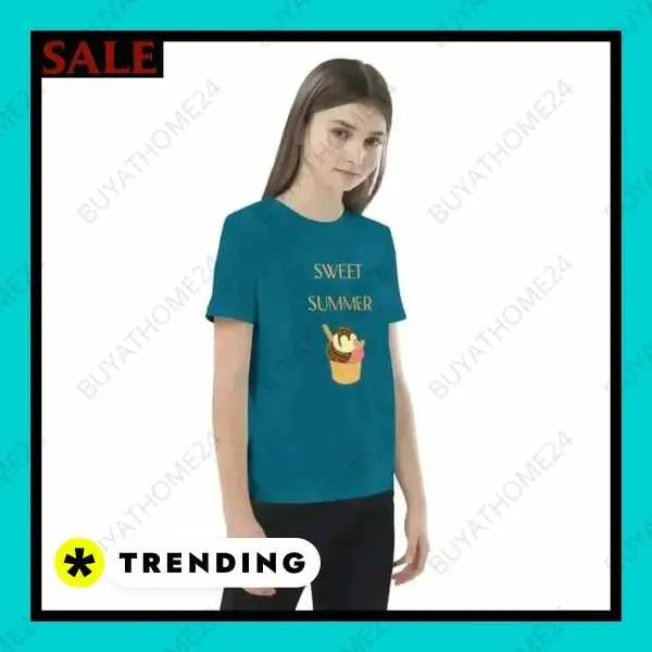 • Rundhalsshirts I Kurzarm Kinder T-Shirt 3-14 Jahre - BUYATHOME24