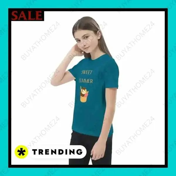 • Rundhalsshirts I Kurzarm Kinder T-Shirt 3-14 Jahre - BUYATHOME24