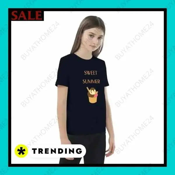 • Rundhalsshirts I Kurzarm Kinder T-Shirt 3-14 Jahre - BUYATHOME24