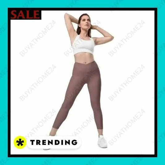 • Sportbekleidung I Damen Leggings mit V-Bund 2XS - 6XL BUYATHOME24®
