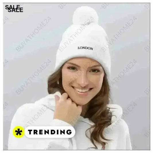 ▻ Bommel Wintermütze I Herren & Damen Beanie 51 cm - 55 cm BUYATHOME24®