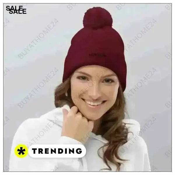 • Wintermütze I Herren & Damen Bommel Strickmütze 51 cm - 55 cm - BUYATHOME24