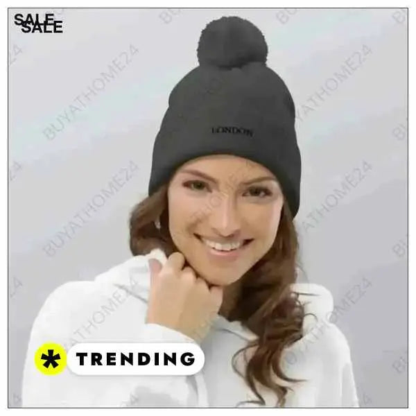 • Wintermütze I Herren & Damen Bommel Strickmütze 51 cm - 55 cm - BUYATHOME24