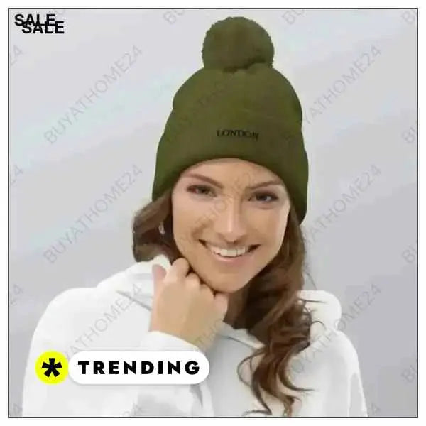 • Wintermütze I Herren & Damen Bommel Strickmütze 51 cm - 55 cm - BUYATHOME24