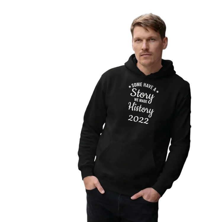 Grafik Unisex Hoodie von BUYATHOME24 in verschiedenen Größen, bequemer Kapuzenpullover für Herren und Damen, sichtbares Design.