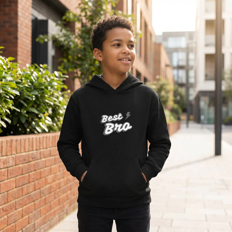 Jungen Hoodie aus Baumwolle, doppellagig, in Größe 4-12 Jahre, grau, bequemes Kapuzenpullover von BUYATHOME24