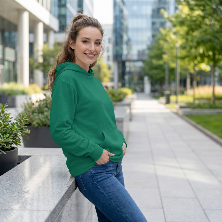 Grüner Unisex Hoodie mit Allover-Print, kapuzenpulli, bequeme Passform, für XS bis 3XL, modisches Design, BUYATHOME24