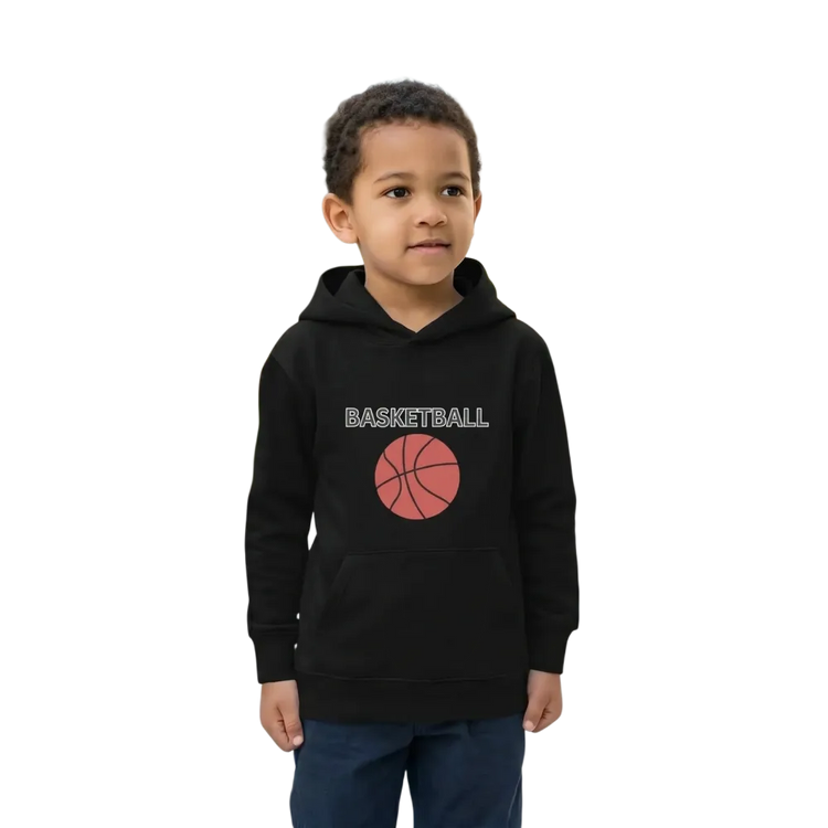 Unisex Kinder Basketball Kapuzenpullover mit Grafik, Sport Hoodie für Jungen und Mädchen, Größe 4-12 Jahre, BUYATHOME24