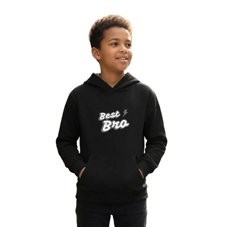Jungen Hoodie aus Baumwolle, doppellagig, in Größe 4-12 Jahre, grau, bequemes Kapuzenpullover von BUYATHOME24