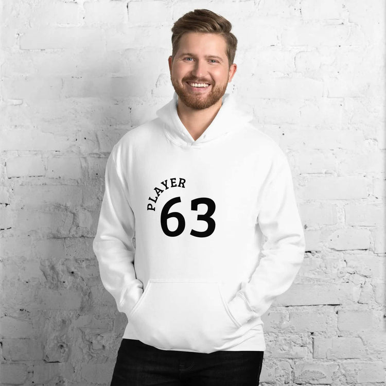 Grafik Hoodie für Herren und Damen, Baumwolle, weißer Druck, unisex, in S-5XL, bequemes Kapuzenpullover von BUYATHOME24