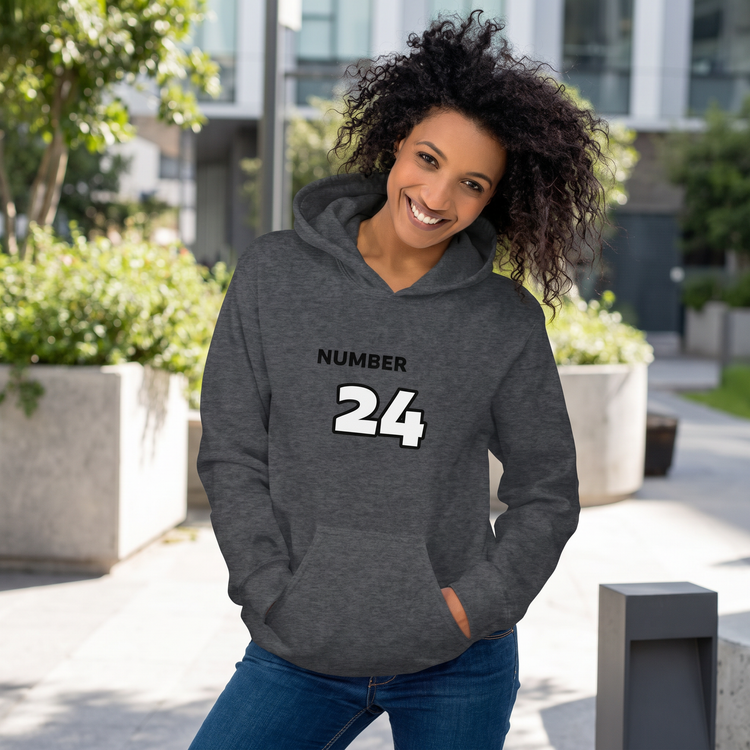 Grauer Damen Hoodie mit Grafikprint, Baumwolle, Kapuzenpullover, in S-5XL, bequemer Damen-Baumwoll-Hoodie von BUYATHOME24