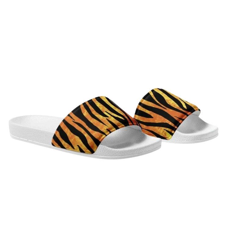 Damen Badeschlappen aus Kunstleder von BUYATHOME24, gepolstert, in Größe 36-44, bequemes Schuhwerk für den Sommer.