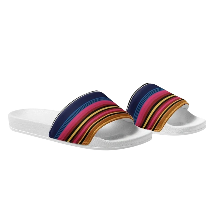 Damen Badeschlappen mit PU-Sohle in Größe 36-44 von BUYATHOME24, bedruckbar, bequeme Sandalen für den Sommer.