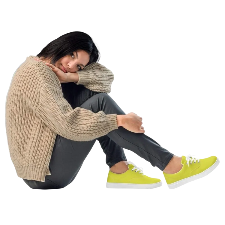 Atmungsaktive Damen Canvas Sneaker in Größe 35-44, leicht und bequem, mit weißen Schnürsenkeln und sportlichem Design.