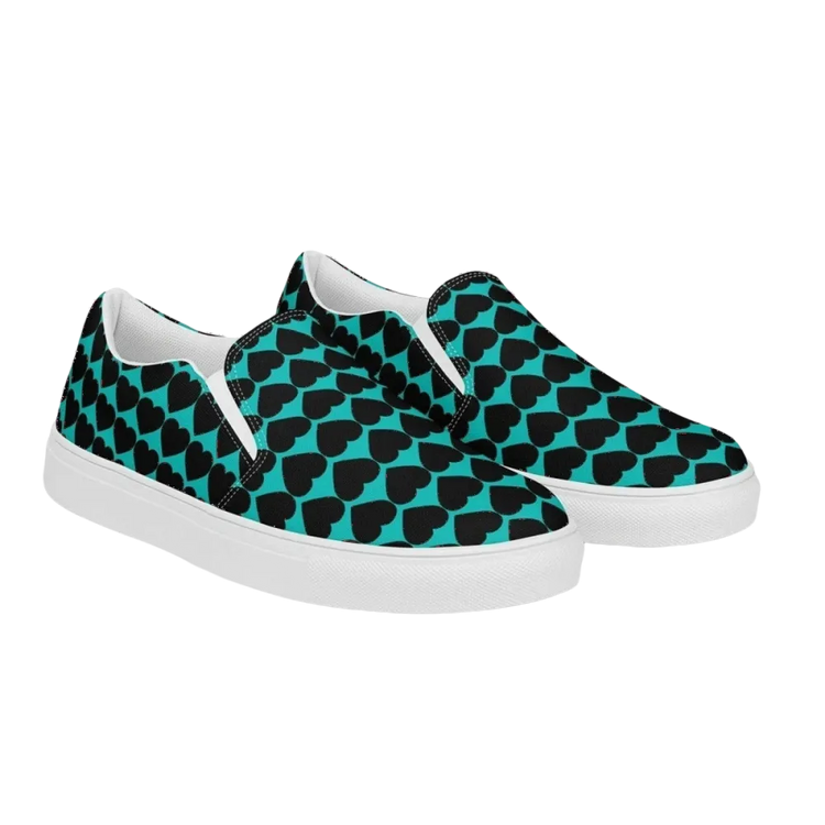 Atmungsaktive Damen Canvas Slipper von BUYATHOME24 in Größe 35-44, bequeme Sommerschuhe mit Textildruck.