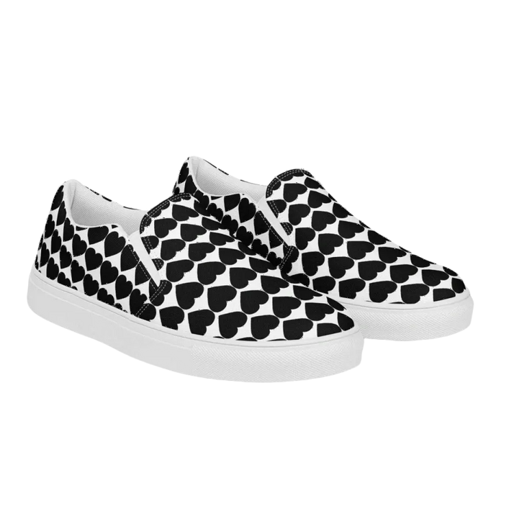 Damen Canvas Slipper von BUYATHOME24, atmungsaktive Freizeitschuhe in Größe 35-44, bequeme Textildruck-Design