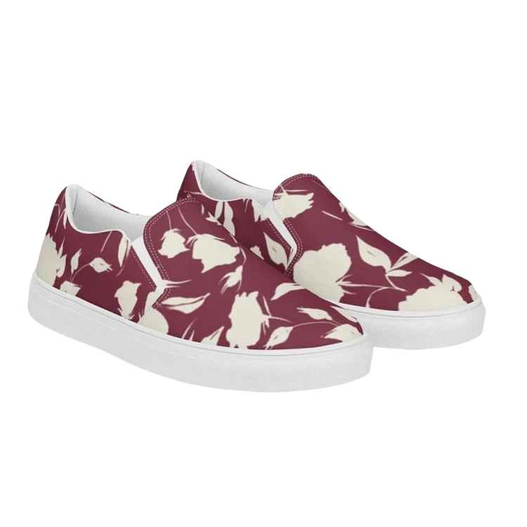 Damen Canvas Slipper von BUYATHOME24, atmungsaktive Schuhe mit EVA-Sohle, in Größe 35-44, bequeme Textildruck-Design