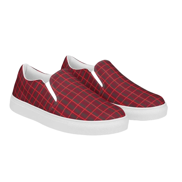 Atmungsaktive Damen Canvas Slipper in Größe 35-44 von BUYATHOME24, bequeme Freizeitschuhe aus Textil, flach und bequem.