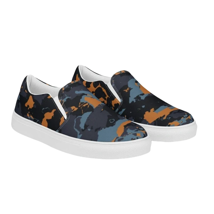 Damen Canvas Slipper von BUYATHOME24 mit atmungsaktivem Textildruck und EVA-Sohle, bequemes Schuhmodell für Damen.