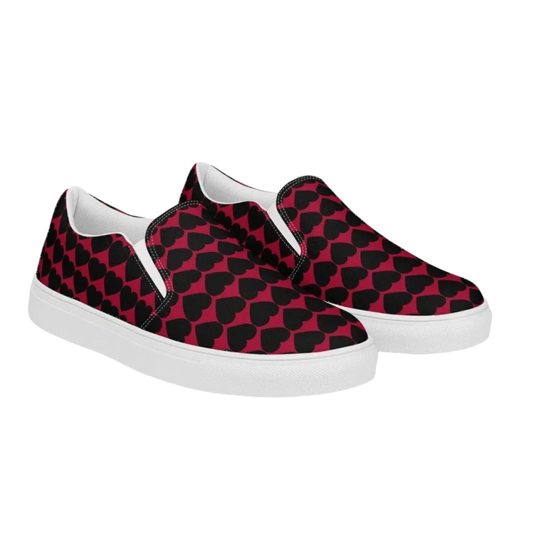 Damen Canvas Slipper von BUYATHOME24, atmungsaktive Freizeitschuhe in Größe 35-44, bequeme Textildruck-Design