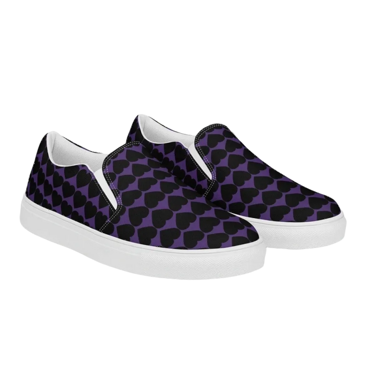 Atmungsaktive Damen Canvas Slipper in Größe 35-44 von BUYATHOME24, bequeme Leinen Schuhe mit Textildruck.