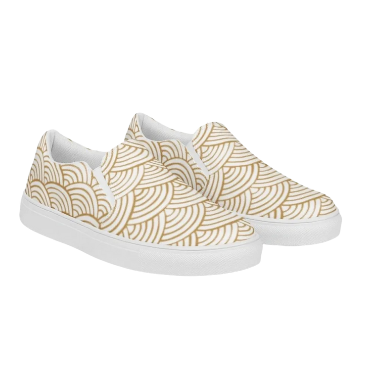 Damen Canvas Slipper von BUYATHOME24, atmungsaktive Schuhe mit EVA-Sohle, in Größe 35-44, bequeme Textildruck-Design