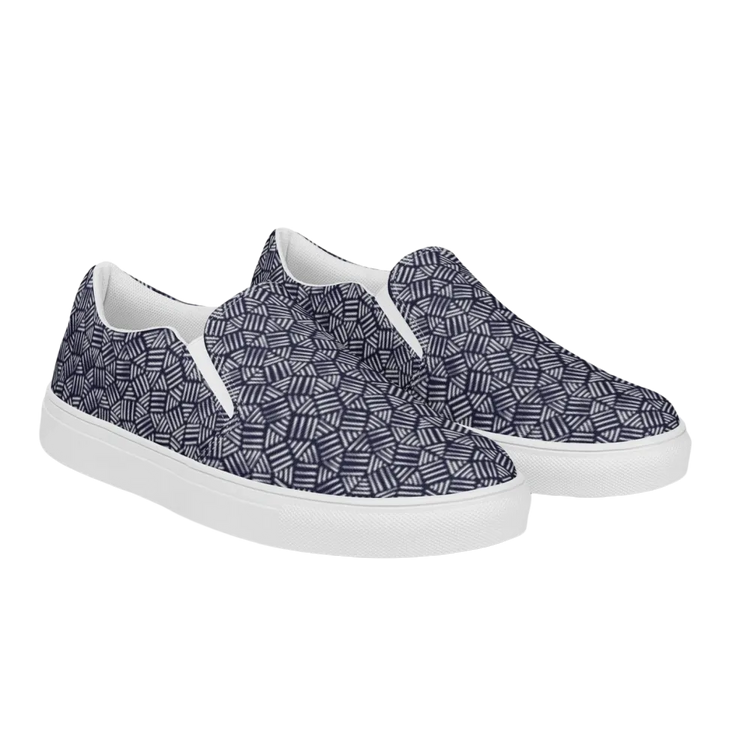 Atmungsaktive Damen Canvas Slipper in Größe 35-44 von BUYATHOME24, bequeme Sommerschuhe, Textildruck, leicht und stylish