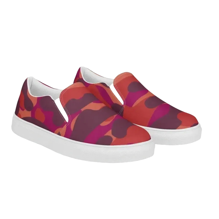 Damen Canvas Slipper in Größe 35-44 von BUYATHOME24, atmungsaktiv, mit bedruckbarer Oberfläche, bequeme Hausschuhe.