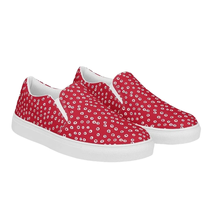 Damen Canvas-Slipper von BUYATHOME24, atmungsaktive Freizeitschuhe, bedruckbar, in Größe 35-44, bequem und stylisch